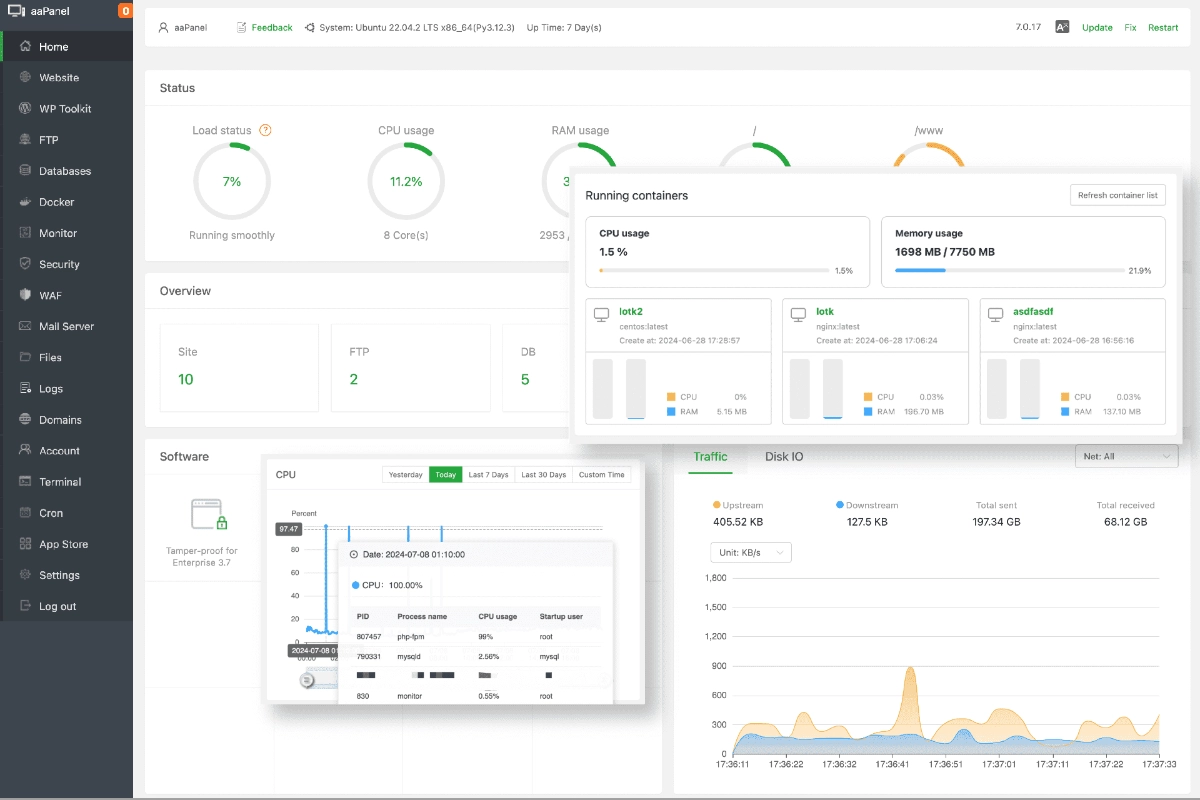 aaPanel Kontrol Panel Hosting Gratis