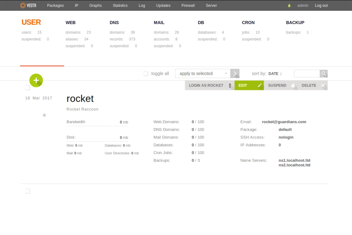 VestaCP Kontrol Panel Hosting Gratis